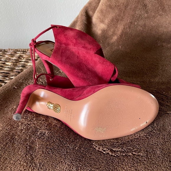 Aquazzura Red Leather Heels - Picture 4 of 4